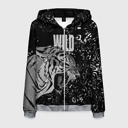 Толстовка 3D на молнии мужская WILD ДИКИЙ, цвет: 3D-меланж