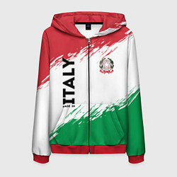 Толстовка 3D на молнии мужская MADE IN ITALY, цвет: 3D-красный