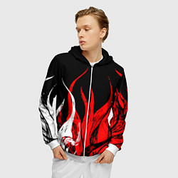 Толстовка 3D на молнии мужская Incinerator, цвет: 3D-белый — фото 2