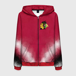 Толстовка 3D на молнии мужская Chicago Blackhawks, цвет: 3D-красный