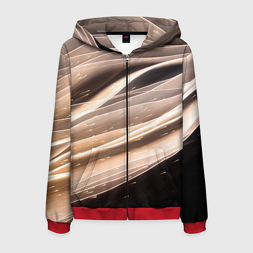 Мужская толстовка на молнии МлеЧныЙ Путь / 3D-Красный – фото 1