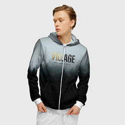 Толстовка 3D на молнии мужская Resident Evil Village, цвет: 3D-белый — фото 2