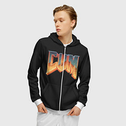 Толстовка 3D на молнии мужская Doom Gachi Remix, цвет: 3D-белый — фото 2