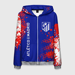 Толстовка 3D на молнии мужская ATLETICO DE MADRID АТЛЕТИКО, цвет: 3D-меланж