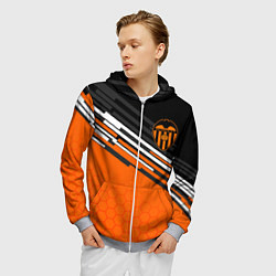 Толстовка 3D на молнии мужская ФК ВАЛЕНСИЯ SPORT СПОРТ, цвет: 3D-меланж — фото 2