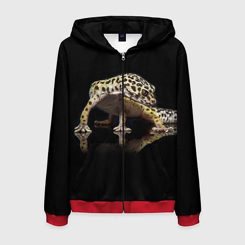 Мужская толстовка на молнии ЭУБЛЕФАР EUBLEPHARIS / 3D-Красный – фото 1