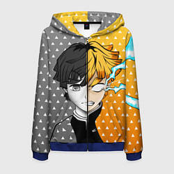 Толстовка 3D на молнии мужская ПУТЬ ЗЕНИЦУ КЛИНОК, цвет: 3D-синий