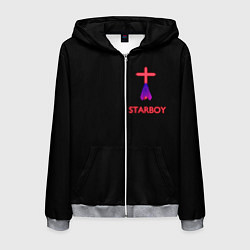 Толстовка 3D на молнии мужская STARBOY - The Weeknd, цвет: 3D-меланж