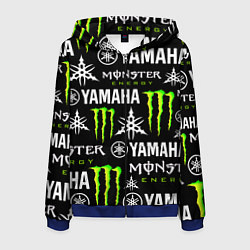 Толстовка 3D на молнии мужская YAMAHA X MONSTER SPORT, цвет: 3D-синий