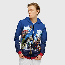 Толстовка 3D на молнии мужская Мое перерождение в слизь, цвет: 3D-красный — фото 2