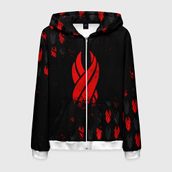 Толстовка 3D на молнии мужская DEAD SPACE ОБЕЛИСК, цвет: 3D-белый