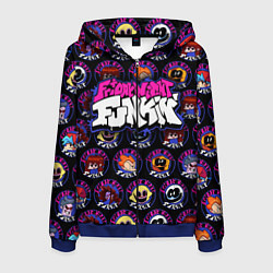 Толстовка 3D на молнии мужская FRIDAY NIGHT FUNKIN ГЕРОИ, цвет: 3D-синий