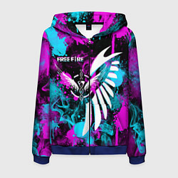 Мужская толстовка на молнии FREE FIRE NEON