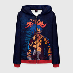 Толстовка 3D на молнии мужская Камина Гуррен Лаганн, цвет: 3D-красный