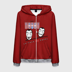 Толстовка 3D на молнии мужская СМОТРИ БАНК Soyjak, цвет: 3D-меланж