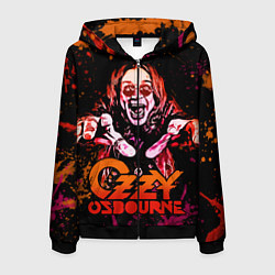 Толстовка 3D на молнии мужская Ozzy Osbourne, цвет: 3D-черный