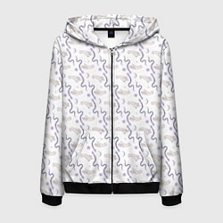 Толстовка 3D на молнии мужская Patern Halloween 21, цвет: 3D-черный