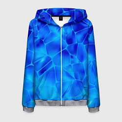 Толстовка 3D на молнии мужская Ice Under Water, цвет: 3D-меланж