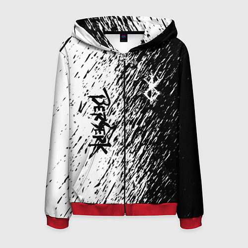 Мужская толстовка на молнии Anime Berserk / 3D-Красный – фото 1