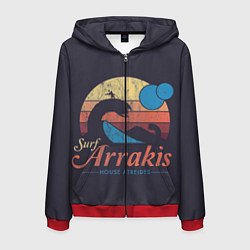 Толстовка 3D на молнии мужская Дюна Арракис, цвет: 3D-красный