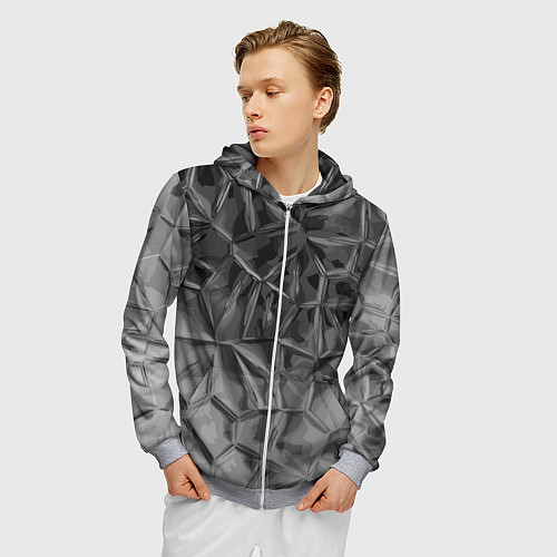 Мужская толстовка на молнии Pattern 2022 vanguard / 3D-Меланж – фото 3