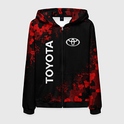 Мужская толстовка на молнии TOYOTA MILITARY PIXEL BLACK RED