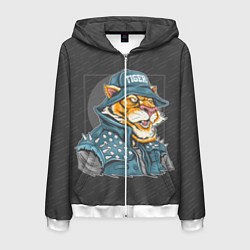 Мужская толстовка на молнии Крутой тигр cool tiger