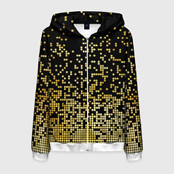 Толстовка 3D на молнии мужская Fashion Pattern 2028, цвет: 3D-белый