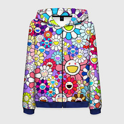 Мужская толстовка на молнии Цветы Takashi Murakami