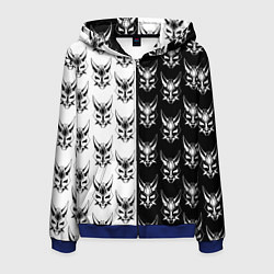 Толстовка 3D на молнии мужская GENSHIN IMPACT XIAO MASK ГЕНШИН ИМПАКТ СЯО МАСКА, цвет: 3D-синий