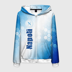 Толстовка 3D на молнии мужская SSC NAPOLI Napoli Соты, цвет: 3D-белый