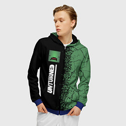 Толстовка 3D на молнии мужская UNTURNED Спрей По вертикали, цвет: 3D-синий — фото 2