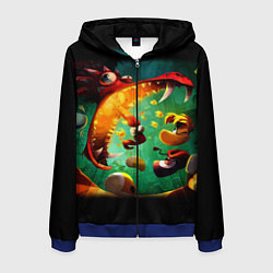 Толстовка 3D на молнии мужская Rayman Legend, цвет: 3D-синий