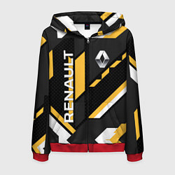 Толстовка 3D на молнии мужская RENAULT GEOMETRY SPORT, цвет: 3D-красный
