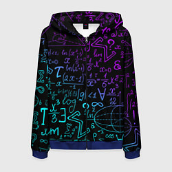 Толстовка 3D на молнии мужская НЕОНОВЫЕ ФОРМУЛЫ NEON FORMULAS, цвет: 3D-синий