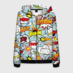 Толстовка 3D на молнии мужская BoOMbiT, цвет: 3D-черный