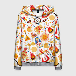 Мужская толстовка на молнии Масленница 2022