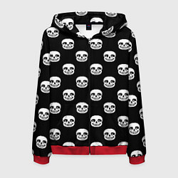 Мужская толстовка на молнии UNDERTALE SANS SKULL FACE PATTERN УЗОР