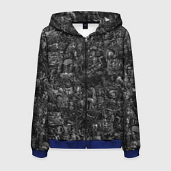 Толстовка 3D на молнии мужская Elysium art, цвет: 3D-синий