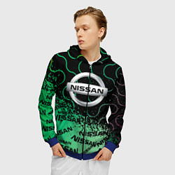 Толстовка 3D на молнии мужская NISSAN Супер класса, цвет: 3D-синий — фото 2
