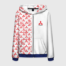 Мужская толстовка на молнии Mitsubishi Mini logo Half pattern