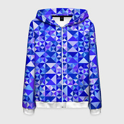 Толстовка 3D на молнии мужская Камуфляж спортивный Призма - Лагуна, цвет: 3D-белый