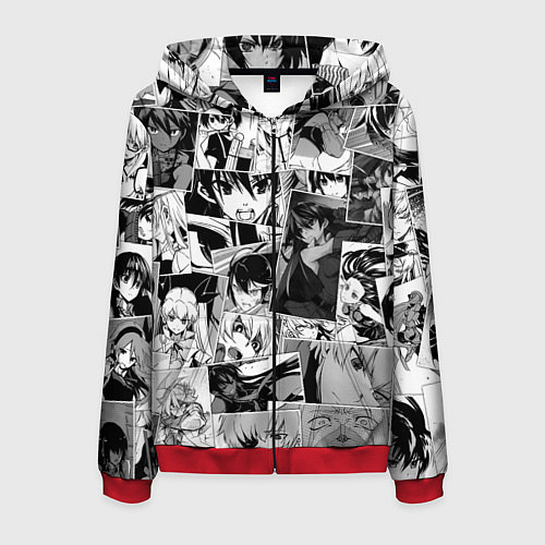 Мужская толстовка на молнии Убийца Акамэ pattern / 3D-Красный – фото 1