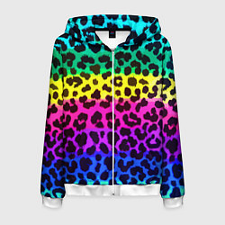 Мужская толстовка на молнии Leopard Pattern Neon