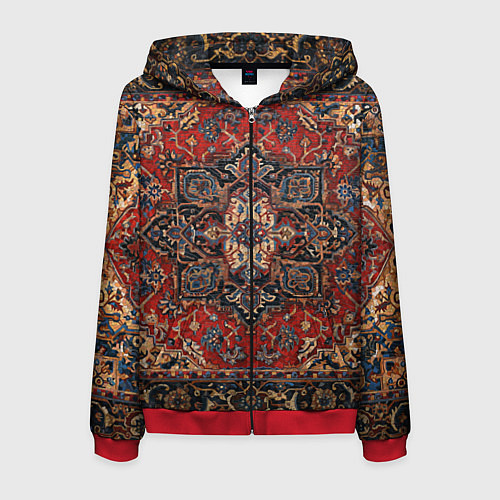 Мужская толстовка на молнии КОВЁР ПАЛАС / 3D-Красный – фото 1