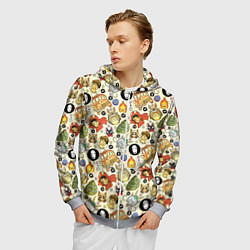 Толстовка 3D на молнии мужская Studio Ghibli Hero, цвет: 3D-меланж — фото 2