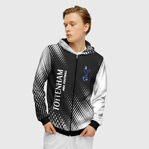 Мужская толстовка на молнии TOTTENHAM HOTSPUR Pro Football / 3D-Черный – фото 3