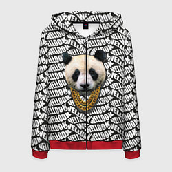 Толстовка 3D на молнии мужская Panda Look, цвет: 3D-красный