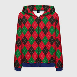 Мужская толстовка на молнии Классический аргайл