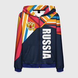 Мужская толстовка на молнии RUSSIA - RETRO COLORS